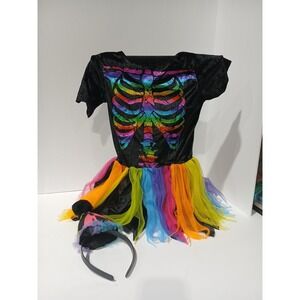 Halloween or Dress up Girls Skeleton Costumes Size 8-10 - perfect condition!!